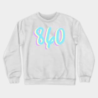 Connecticut 860 Area Code Crewneck Sweatshirt